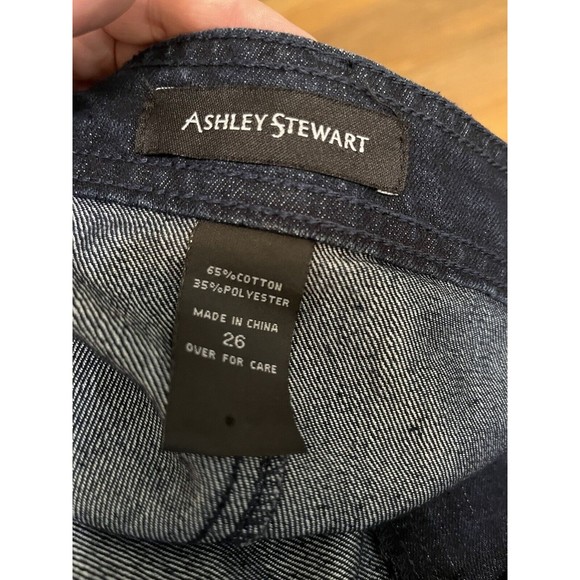 Ashley Stewart Womens Plus Modest Denim Jean Skirt Maxi Dk Wash Pockets 26 - Picture 3 of 3